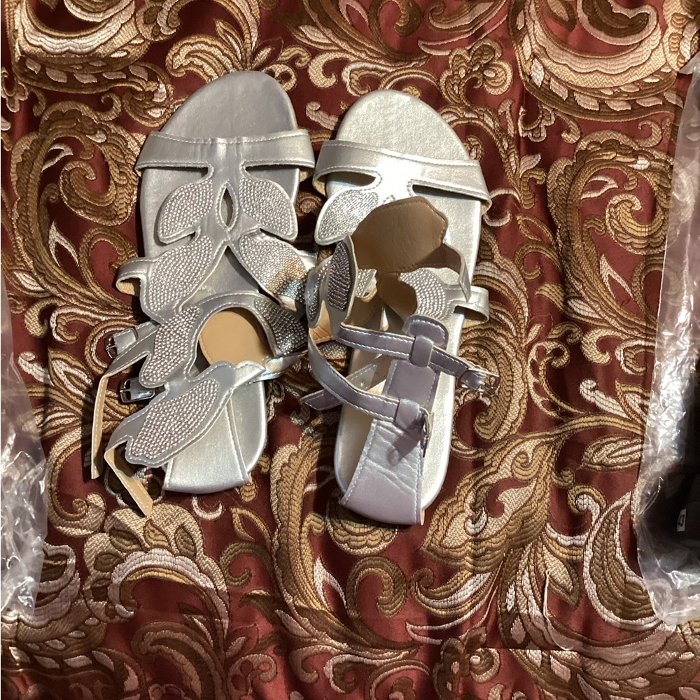 Silver sandals